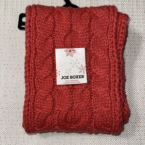 JOE BOXER Coral Pink Chunky Cable Knit Cold Weather Scarf